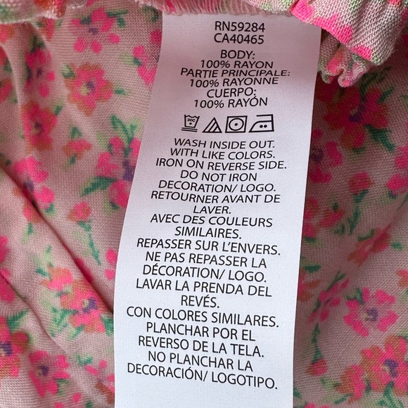 NEW Children’s Place Pink Floral Ruffle Hem Shorts size L 10/12 - Picture 4 of 6